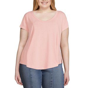NWOT Time and Tru Women's Princess Seamed Shirttail T-Shirt - "Sandstone Pink"